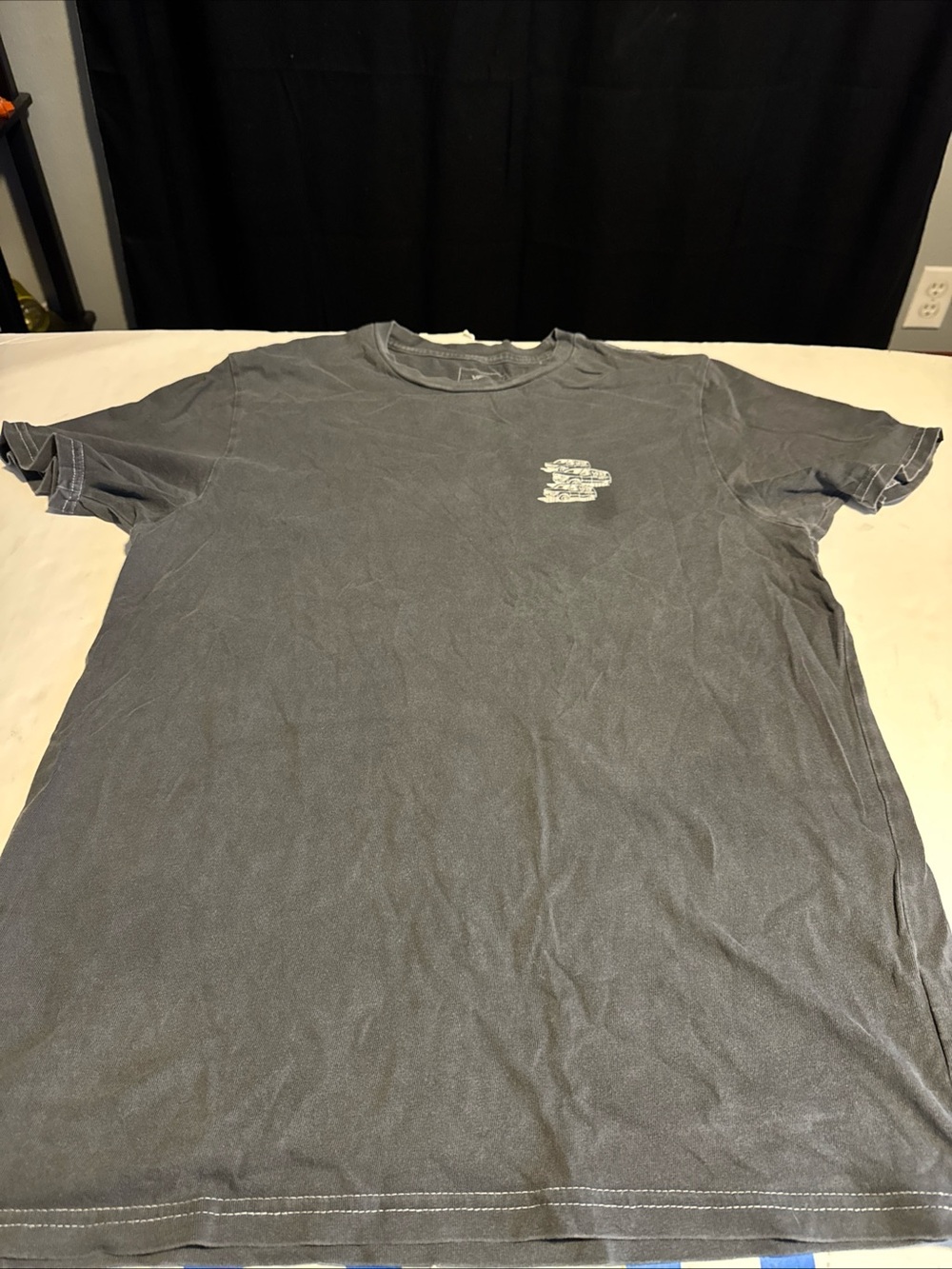 Mens Vans Charcoal Graphic 100% Cotton Tee Size M